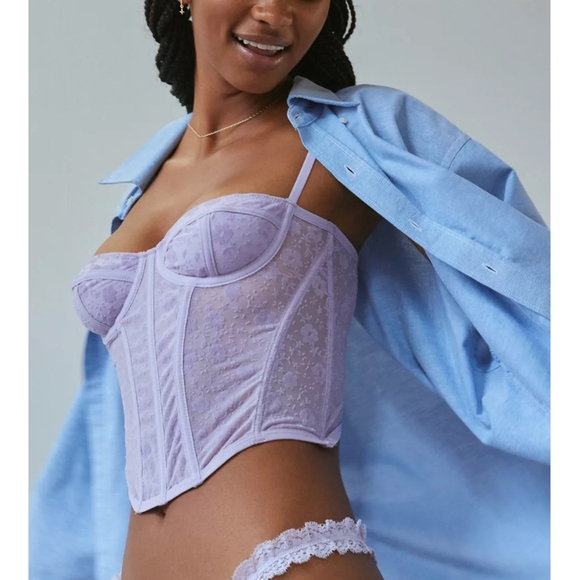 Urban Outfitters Purple Lace Corset Bra - Picture 2 of 3